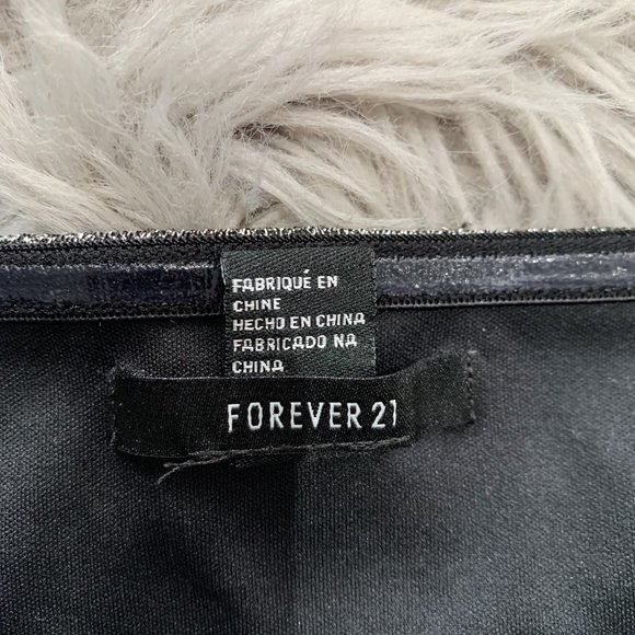 Forever 21 | Silver Sparkle Off Shoulder Crop Top - Picture 3 of 4